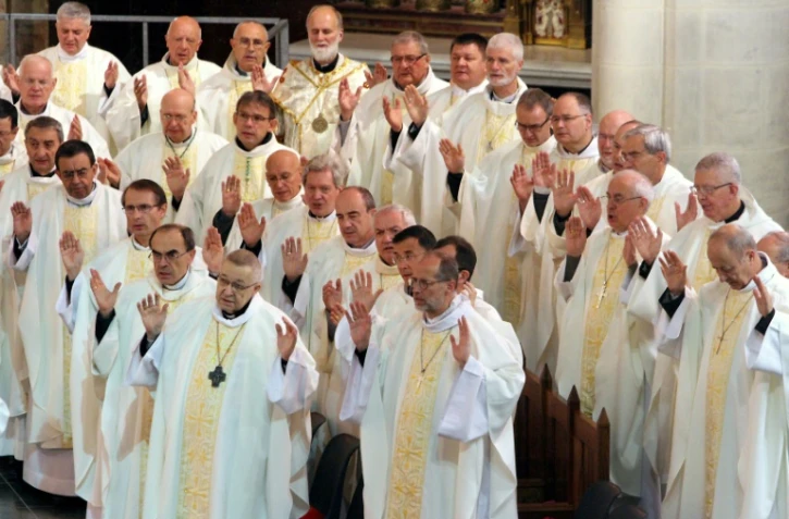 Les évêques de France réunis pour leur grande assemblée annuelle d'automne, le 4 novembre 2016 à Lourdes