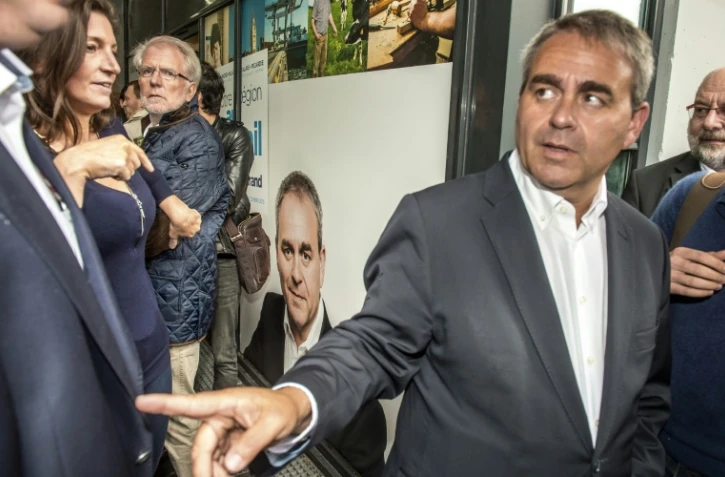 Xavier Bertrand en campagne pour les régionales le 27 août 2015 à Lille 