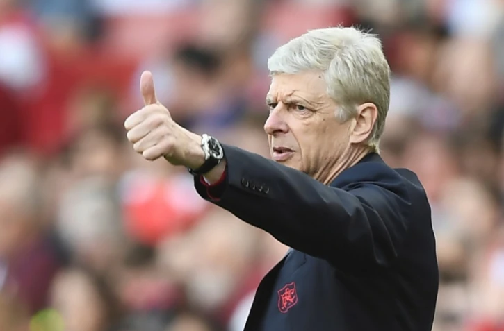 L'entraîneur d'Arsenal Arsène Wenger lors d'un match contre Everton, le 21 mai 2017 à l'Emirates Stadium