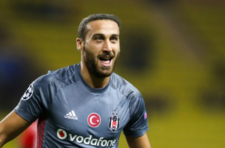 L'attaquant de Besiktas Cenk Tosun auteur d'un doublé face à Monaco en Ligue des champions, le 17 octobre 2017 à Monaco   
