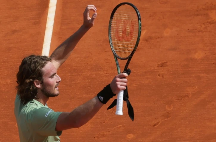 Stefanos Tsitsipas vainqueur du Serbe Laslo Djere Ă Monte-Carlo, le 14 avril 2022