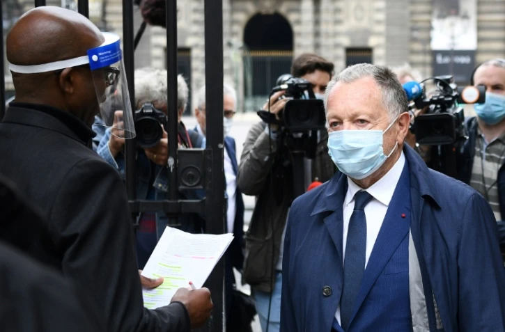 Le président de l'Olympique Lyonnais Jean-Michel Aulas arrive au Conseil d'Etat à Paris, le 4 juin 2020