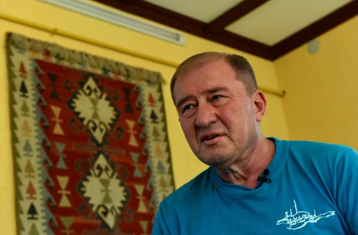 Ilmi Oumerov, représentant de la communauté des Tatars de Crimée, lors d'une interview accordée à l'AFP le 11 septembre 2016 à Bakhtchissaraï en Crimée