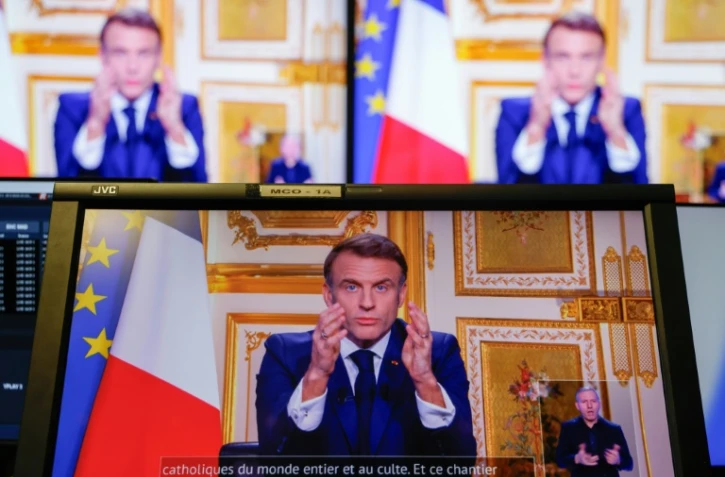 Le président français Emmanuel Macron lors de son allocution le 5 décembre 2024 