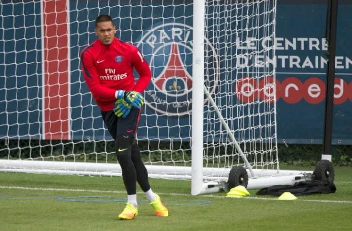 Le gardien du PSG Alphonse Aréola à l'entraînement le 11 août 2016 au Camp des loges