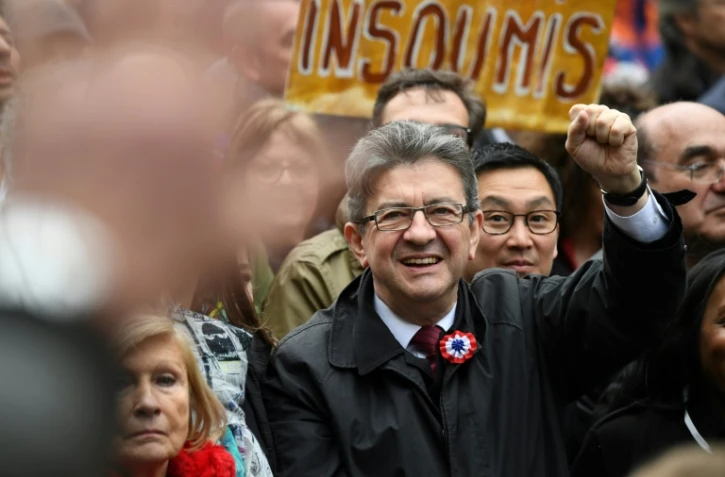 Jean-Luc Mélenchon en meeting le 18 mars 2017 à Paris 