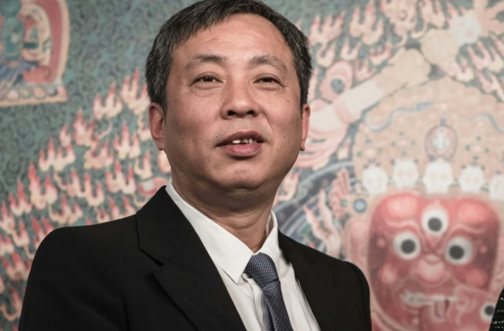 Le milliardaire chinois Liu Yiqian à Hong Kong lors d'une vente aux enchères, le 12 mars 2015  