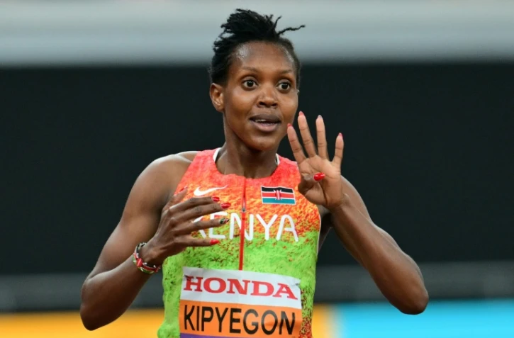 La Kényane Faith Kipyegon quadruple championne du monde du 1.500 m, à l'issue de la finale disputée à Tokyo le 16 septembre 2025