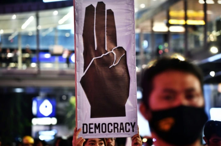 Manifestation pro-démocratie à Bangkok, le 25 octobre 2020