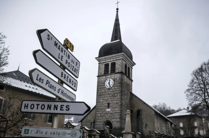 L'église du village du Grand-Abergement, dans l'Ain, le 4 février 2016