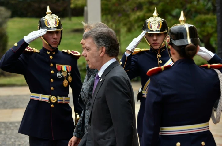 Le président colombien Juan Manuel Santos, le 4 mars 2016 à Bogota