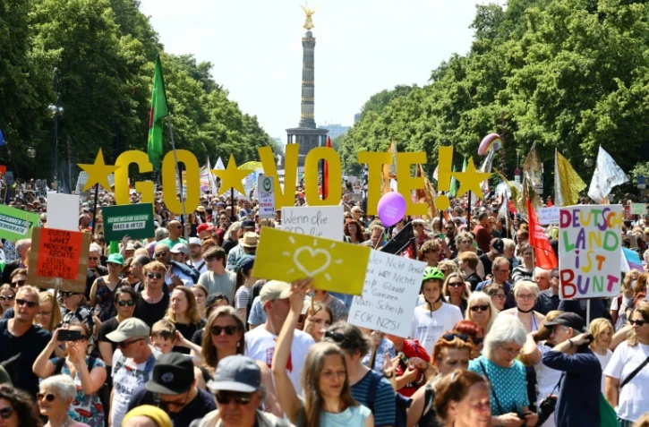 Manifestation contre l'extrême droite, le 8 juin 2024 à Berlin