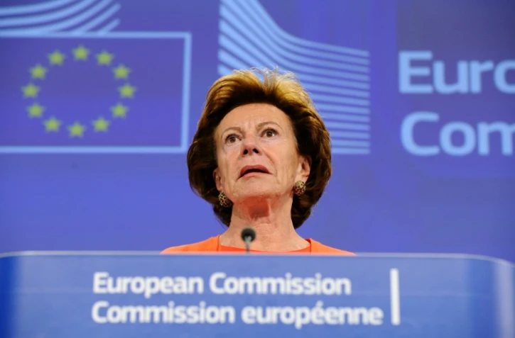 L'ancienne commissaire européenne à la Concurrence Neelie Kroes, à Bruxelles le 30 juin 2014, alors commissaire européenne à la société numérique