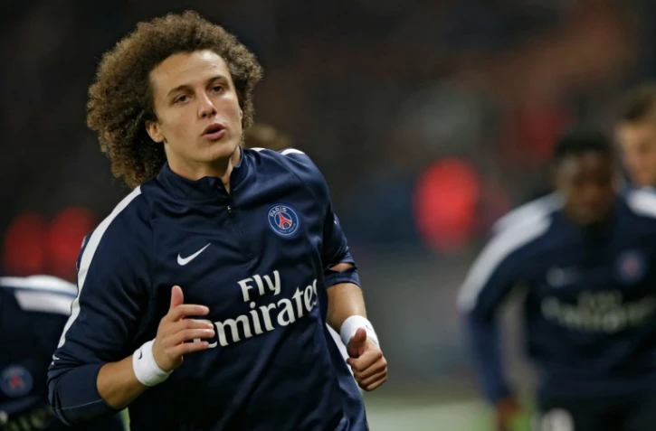 Le défenseur du PSg David Luiz avant le match contre l'OM, le 4 octobre 2015 au Parc des Princes