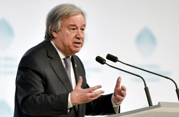 Le secrétaire général de l'ONU Antonio Guterres à Dubaï, le 13 février 2017 