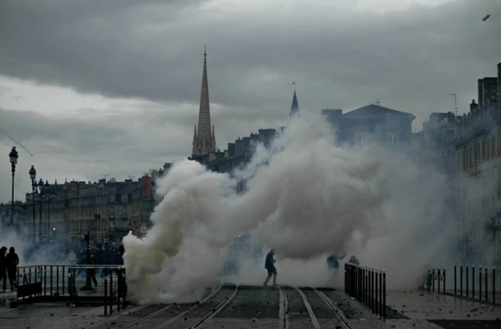A Bordeaux, dans une zone interdite aux manifestations, le 24 octobre 2026