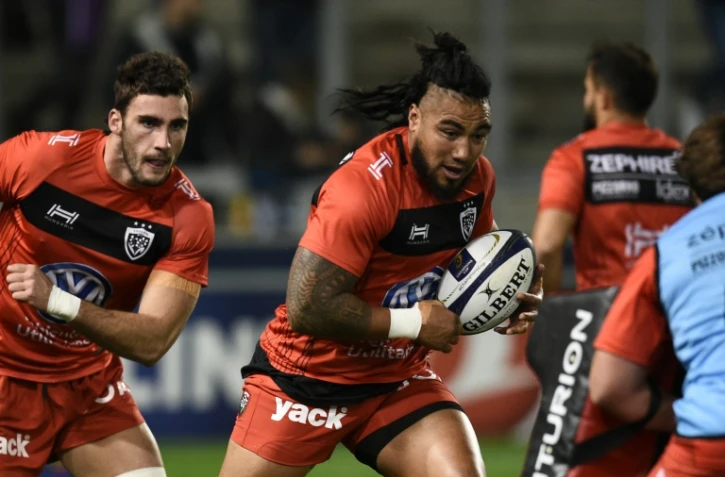 Le centre néo-zélandais de Toulon Ma?a Nonu, le 21 octobre 2016 à l'échauffement pour le match face aux Sale Sharks à Salford