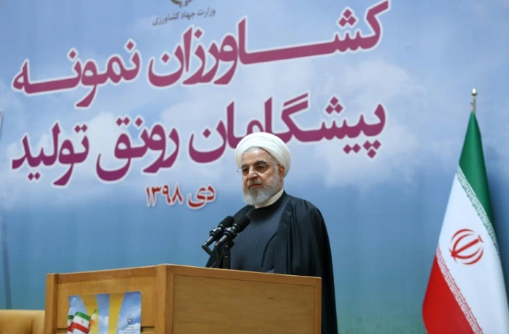Photo fournie par le site internet officiel de la présidence iranienne montrant le président Hassan Rohani faisant une déclaration dans la capitale Téhéran le 14 janvier 2020