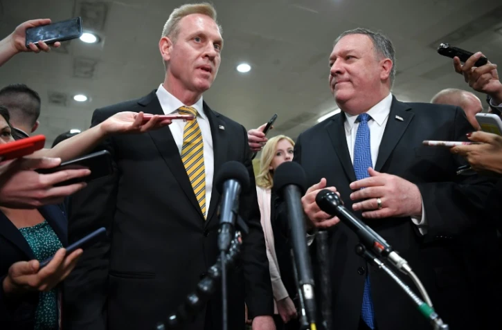 Les chefs du Pentagone Patrick Shanahan et de la diplomatie américaine Mike Pompeo, au Congrès le 21 mai 2019