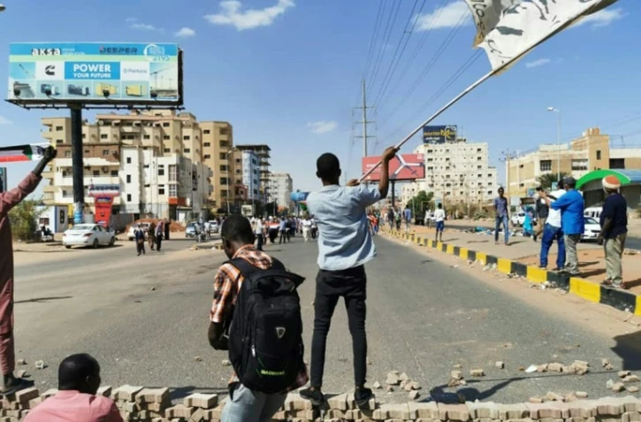 Des manifestants anti-coup d'Etat au Soudan à Khartoum, le 30 octobre 2021