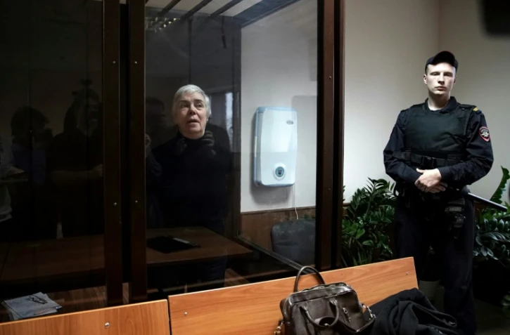 La pédiatre Nadejda Bouïanova, accusée d'avoir critiqué l'offensive russe en Ukraine, comparaît devant le tribunal de Moscou, le 8 novembre 2024