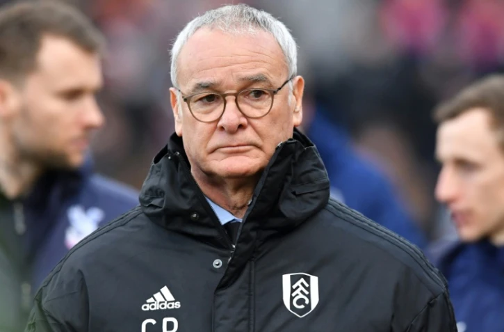Claudio Ranieri, alors entraîneur de Fulham, avant le coup d'envoi du match contre Crystal Palace en Premier League, le 28 février 2019 à Londres
