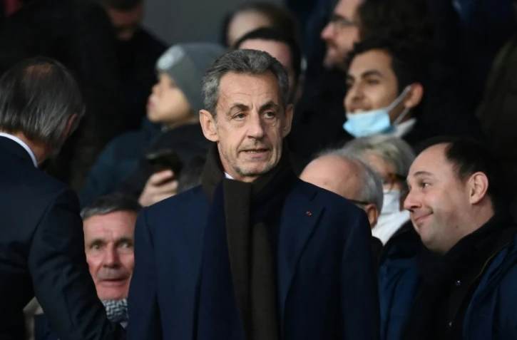 Nicolas Sarkozy lors d'un match au Parc des Princes  à Paris, le 20 novembre 2021