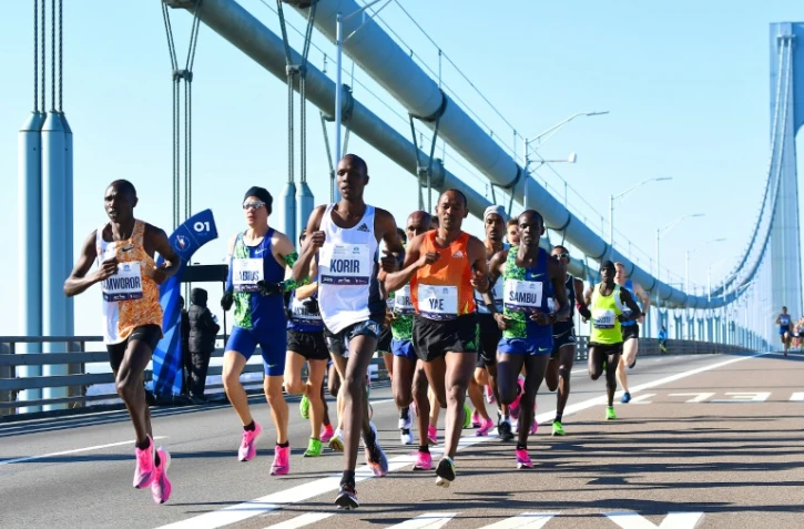 Les coureurs du dernier marathon de New York sur le pont Verrazzano-Narrows, le 3 novembre 2019