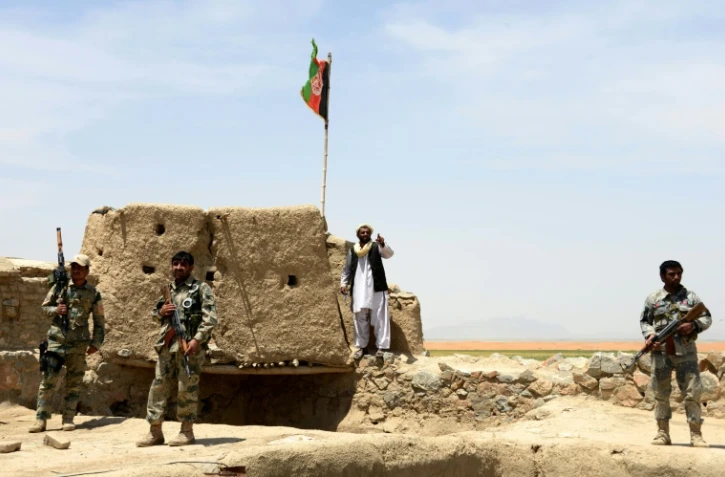 Des policiers afghans dans la province de Kandahar, dans le sud-est du pays, le 5 mai 2017