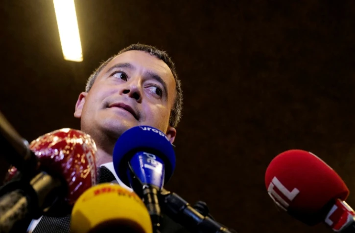 Le ministre de l'Intérieur Gérald Darmanin à Rillieux-la-Pape, près de Lyon, le 5 octobre 2020