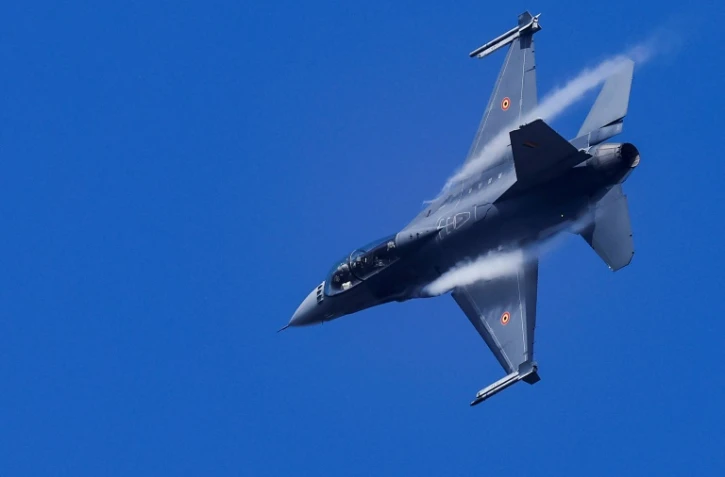 Un avion F-16 belge prend part à un exercice de l'Otan à la base aérienne de Kleine-Brogel, en Belgique, le 18 octobre 2022