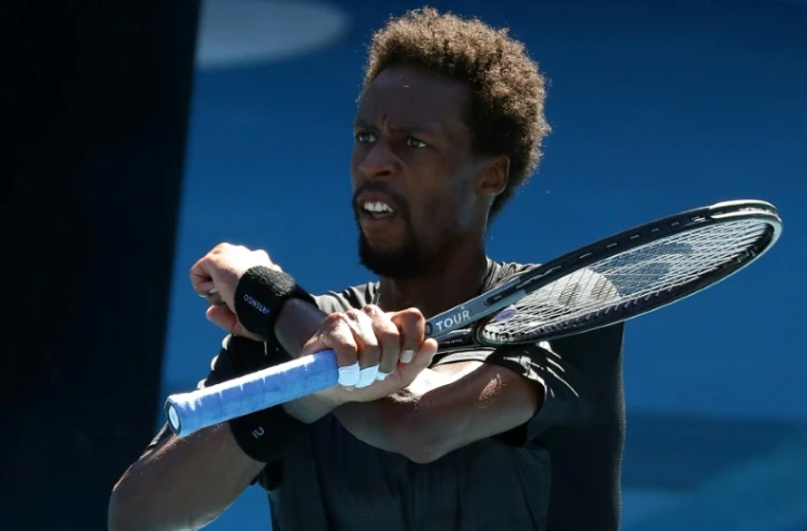 Le Français Gael Monfils après sa victoire sur le Chilien Christian Garin lors du 3e tour de l'Open d'Australie le 21 janvier 2022