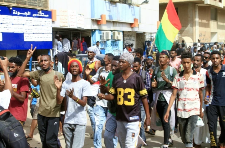 Manifestation contre le pouvoir militaire, le 1er juillet 2022 à Khartoum, au Soudan