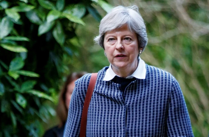 La Première ministre britannique Theresa May, le 8 octobre 2017 à Reading, dans le sud de l'Angleterre