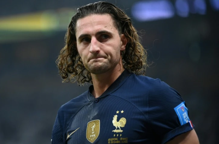 Adrien Rabiot avec le maillot de l'équipe de France lors de la finale du Mondial-2022 contre l'Argentine, le 18 décembre 2022 à Doha
