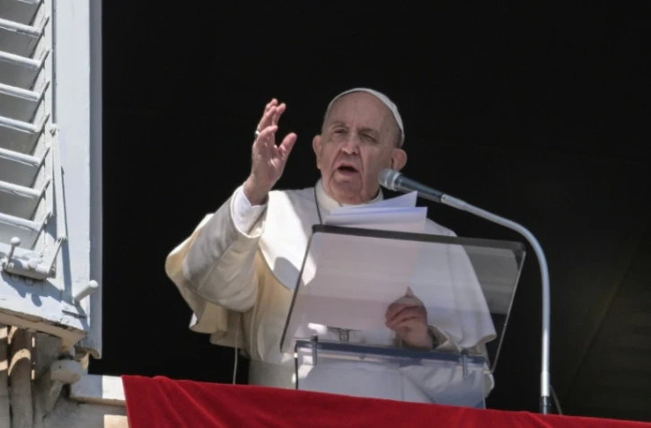 Le pape François lors de son angelus dominical, le 13 mars 2022 au Vatican
