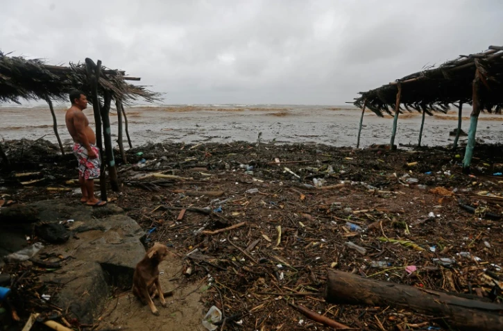 Les dégâts de Nate sur la plage à Masachapa, au Nicaragua, le 5 octobre 2017