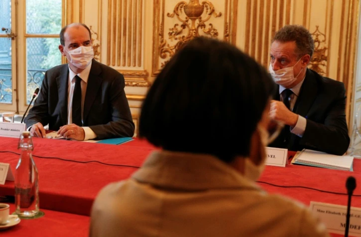 Le Premier ministre Jean Castex reçoit les partenaires sociaux, le 26 octobre 2020 à Paris