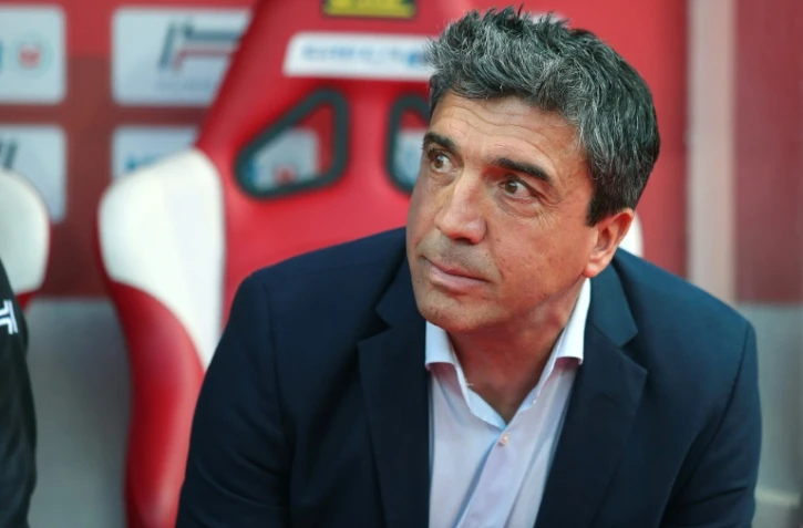 L'entraîneur de Reims David Guion  lors de la réception de Nîmes le 11 mai 2018 