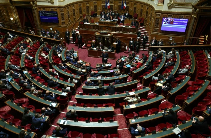 Le Premier ministre Michel Barnier prononce un discours devant le Sénat, le 2 octobre 2024 à Paris