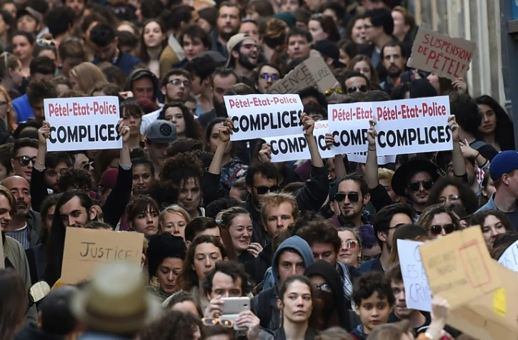 Des étudiants manifestent à Montpellier, le 28 mars 2018