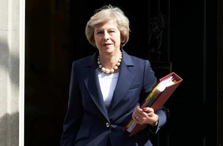 La Première ministre britannique Theresa May quitte le 10 Downing street, le 20 juillet 2016