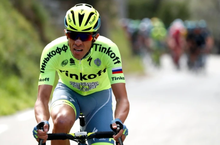 L'Espagnol Alberto Contador lors de la 7e étape de Paris-Nice, le 13 mars 2016 à Nice