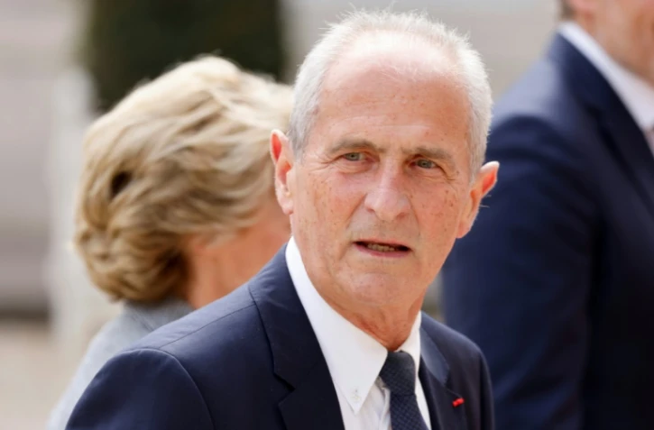 Hubert Falco, alors maire de Toulon, au palais de l'Elysée à Paris, le 7 mai 2022