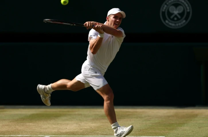 Le Britannique Arthur Féry en quarts de finale de Wimbledon contre l'Italien Flavio Cobolli le 8 juillet 2026 à Londres