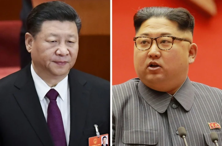 Le président chinois Xi Jinping, à Pékin, le 20 mars 2018 et, le dirigeant nord-coréen Kim Jong Un, à Pyeongchang, le 23 décembre 2017, se sont rencontrés de dimanche à mercredi à Pékin.