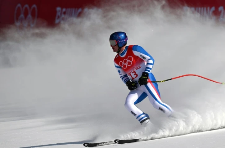 Le Français Alexis Pinturault à l'arrivée de la descente du combiné des Jeux olympiques de Pékin, le 10 février 2022