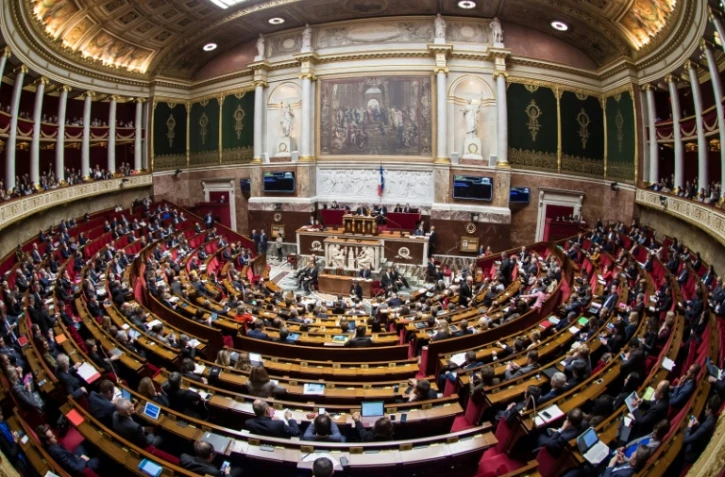 Une vue générale prise le 6 décembre 2017 de l'Assemblée nationale qui doit débattre des nouvelles règles d'accès à l'université