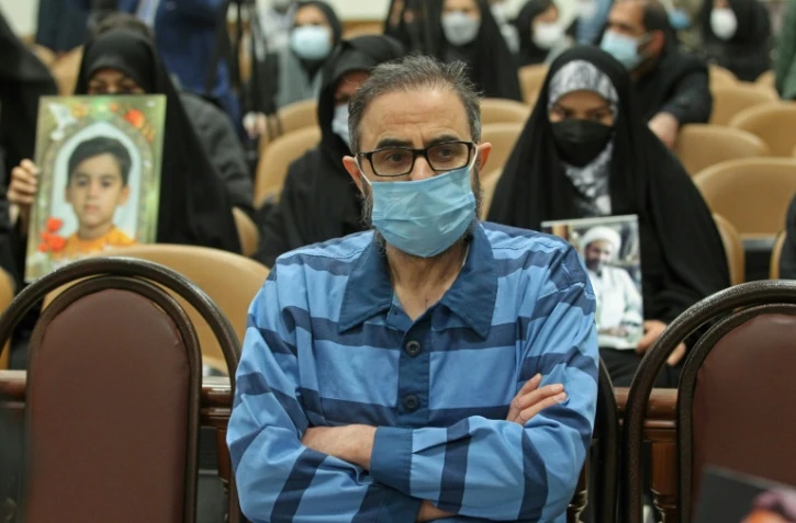 Le dissident irano-suédois Habib Chaab lors de la première audience de son procès, le 18 janvier 2022 à Téhéran, en Iran  