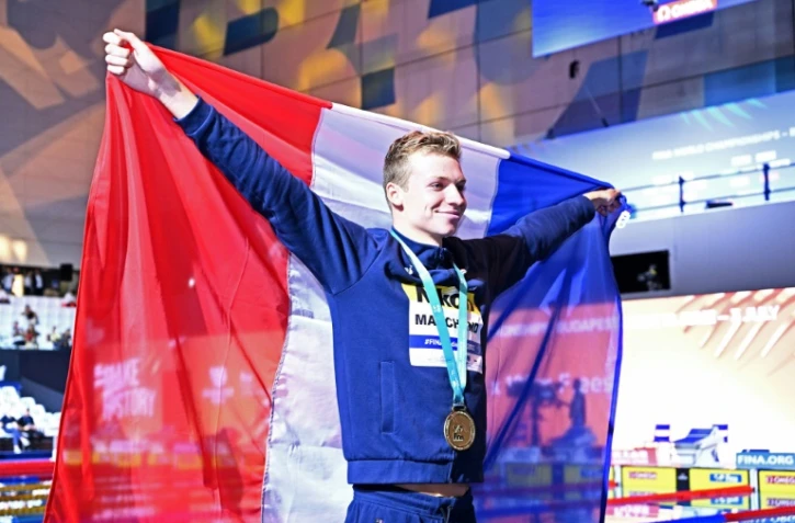 Léon Marchand médaillé d'or sur 400 m quatre nages aux Mondiaux de Budapest, le 18 juin 2022 
